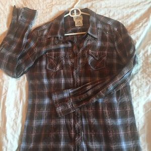 Arita Fitted Plaid Western Shirt